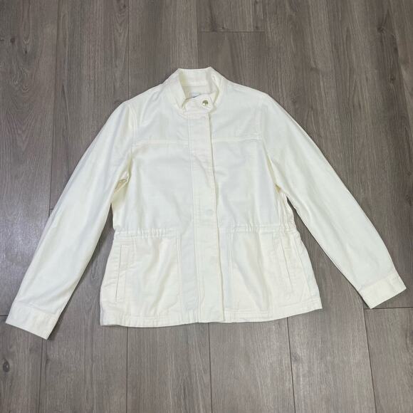 J Crew Utility Drawcord Full Zip Snap Long Sleeve Trendy Jacket US Women's S New - Picture 3 of 7